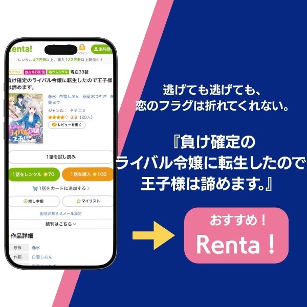 負け確定のライバル令嬢に転生したので王子様は諦めます。
